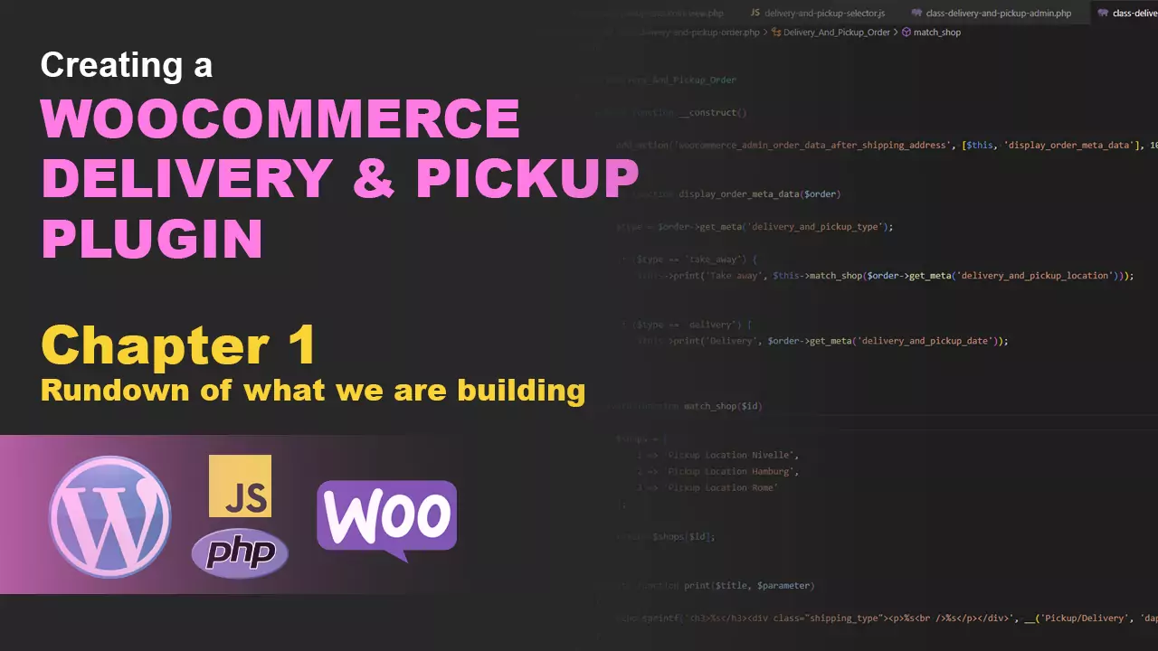 Creating a woocommerce delivery and pickup plugin