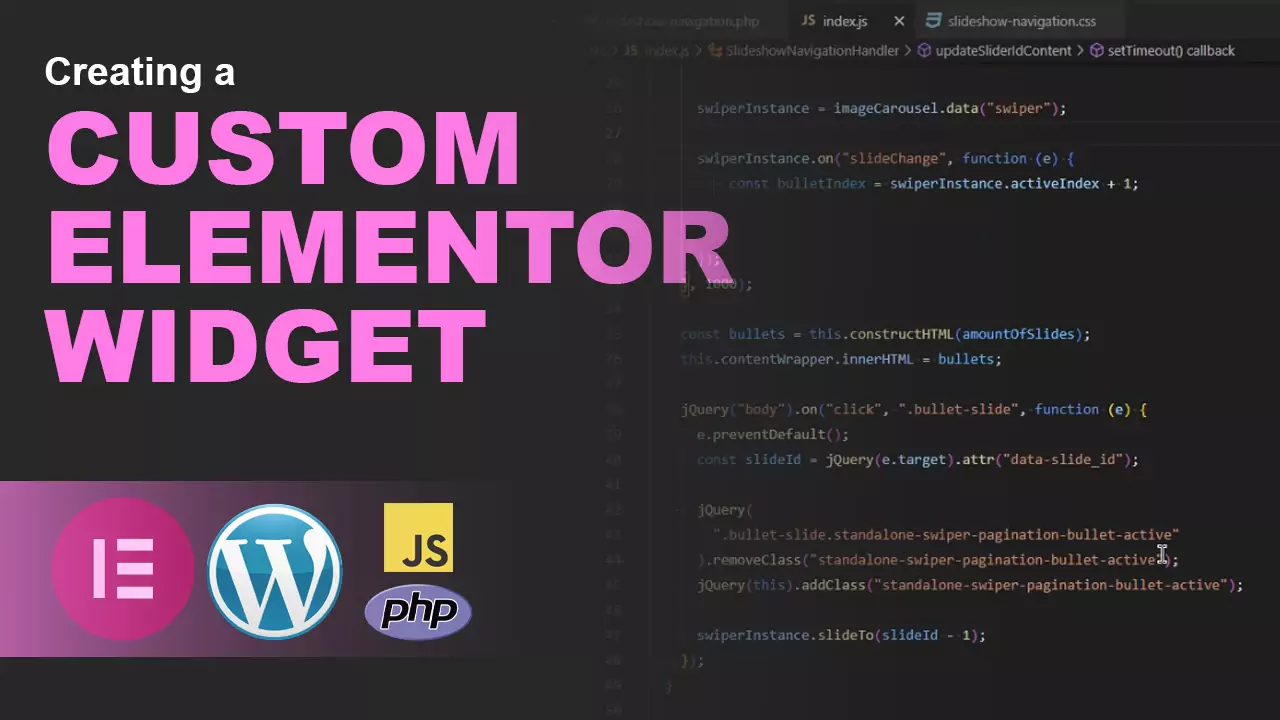 Creating a custom elementor widget with PHP and Javascript